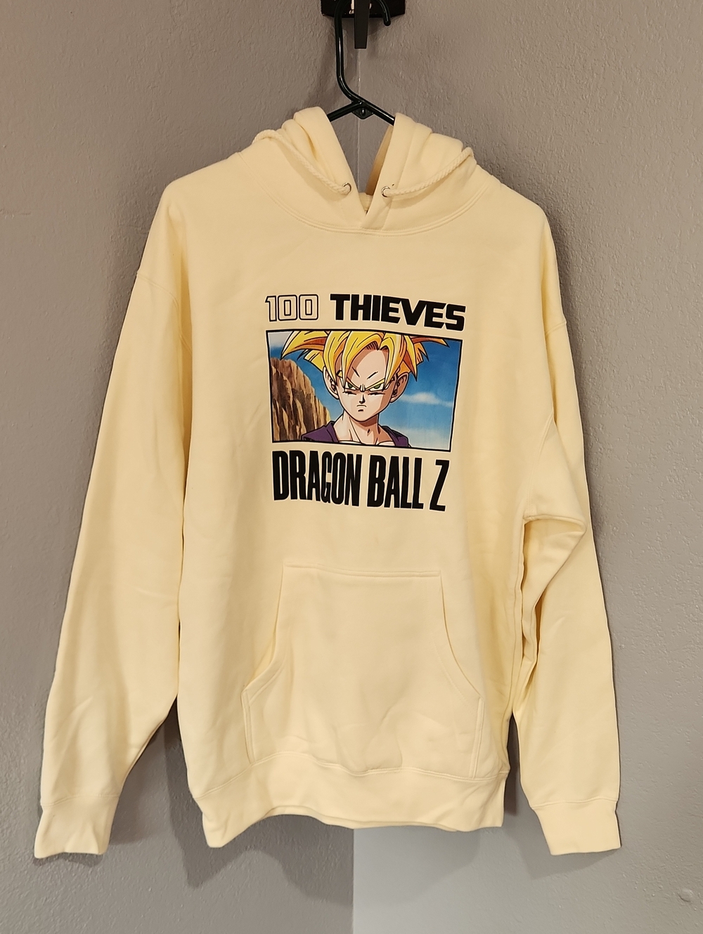 100 Thieves Dragon Ball Z Crewneck Hoodie in Cream